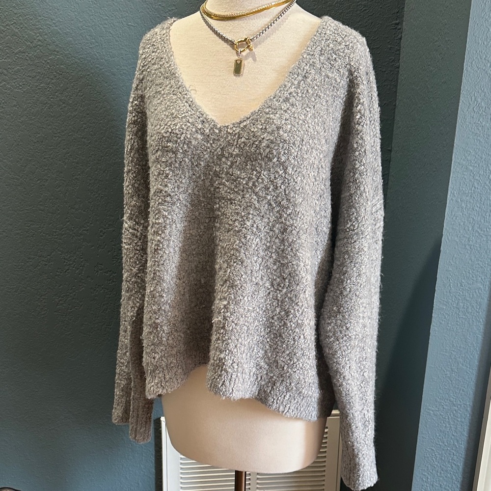 Double Zero Soft Gray V-Neck Sweater